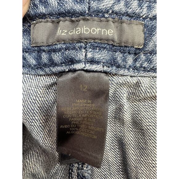 Womens Liz Claiborne Blue Audra Denim Capris Size 12 - Picture 5 of 13